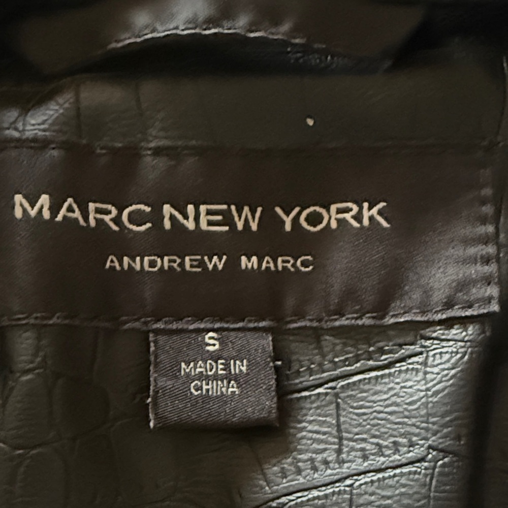 Marc New York Black Crocodile-Patterned Women's Jacket size S - Picture 7 of 10